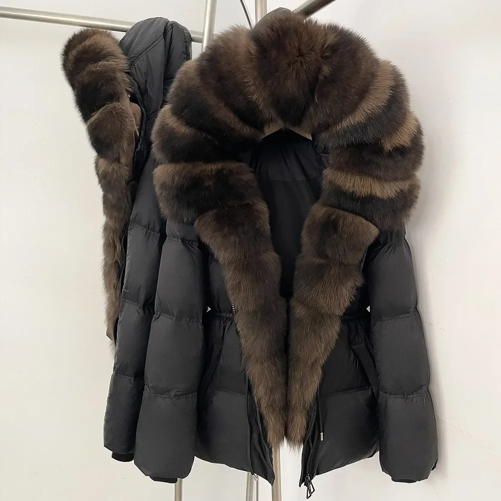 OFTBUY Raccoon Fur Hooded Down Clothes Women Duck Down Clothing Big Warm Thick Jacket with Fur for Women Winter Puffer Outerwear