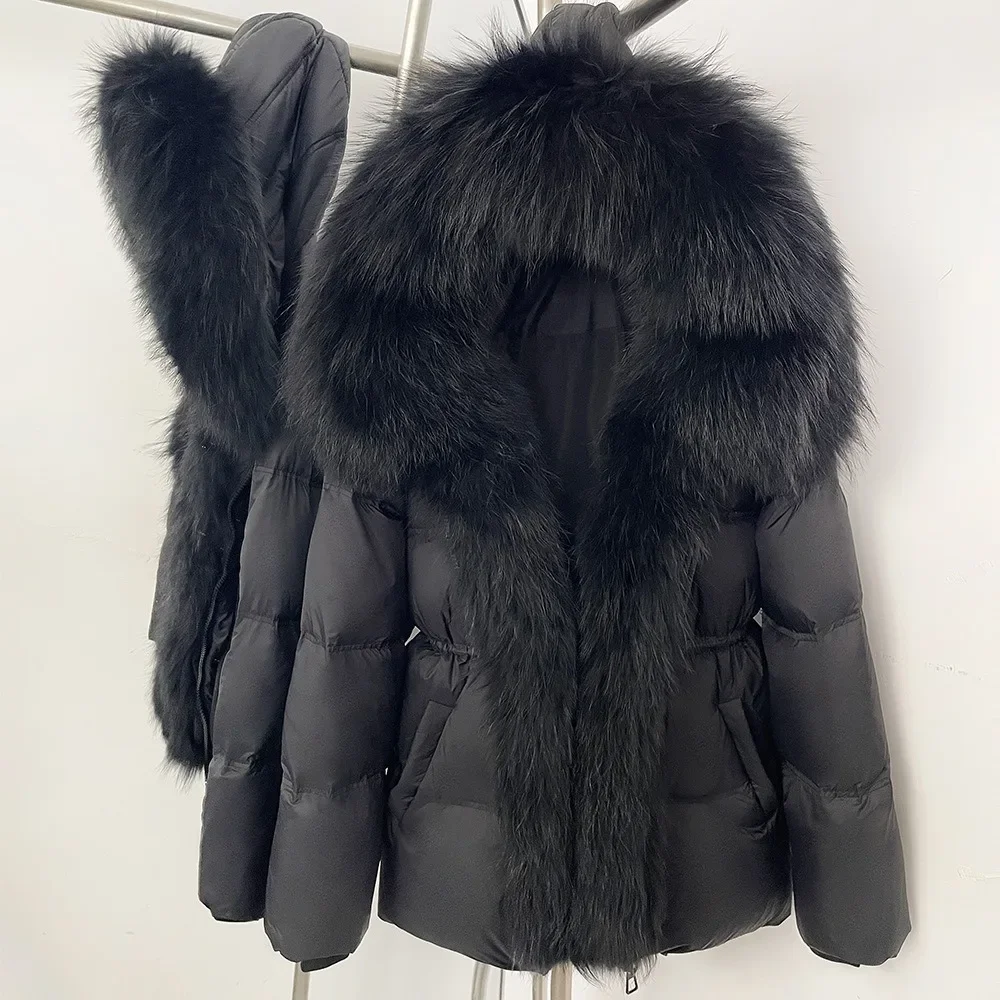OFTBUY Raccoon Fur Hooded Down Clothes Women Duck Down Clothing Big Warm Thick Jacket with Fur for Women Winter Puffer Outerwear