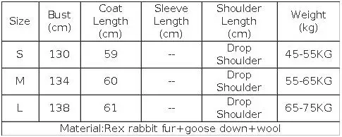 New Fashion Winter Women Goose Down Puffer Jacket Real Rex Rabbit Fur Collar Wool Coat Sleeve Warm Outerwear