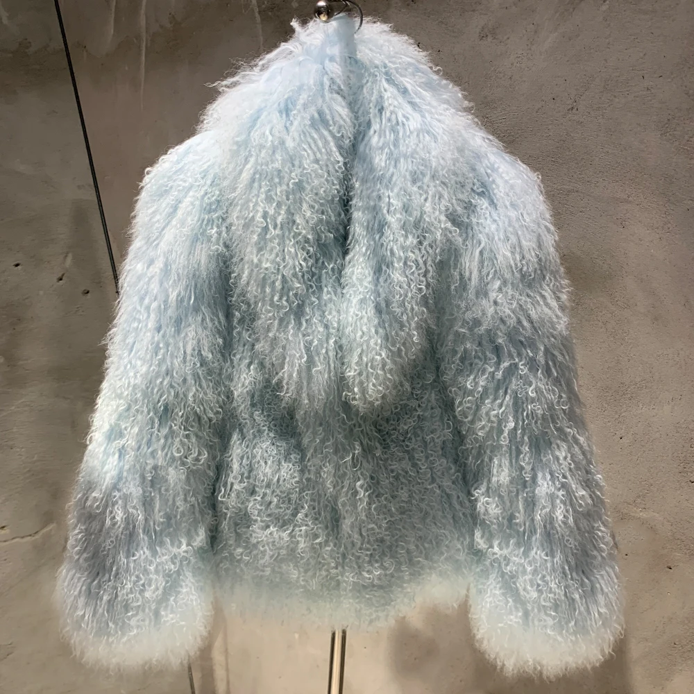 Women Mongolian Fur Coat Lady Real Sheep Fur Coat Winter Warm Winter Natural Fur Cloth 950+10