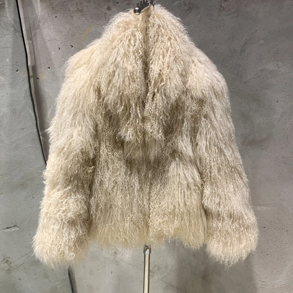 Women Mongolian Fur Coat Lady Real Sheep Fur Coat Winter Warm Winter Natural Fur Cloth 950+10