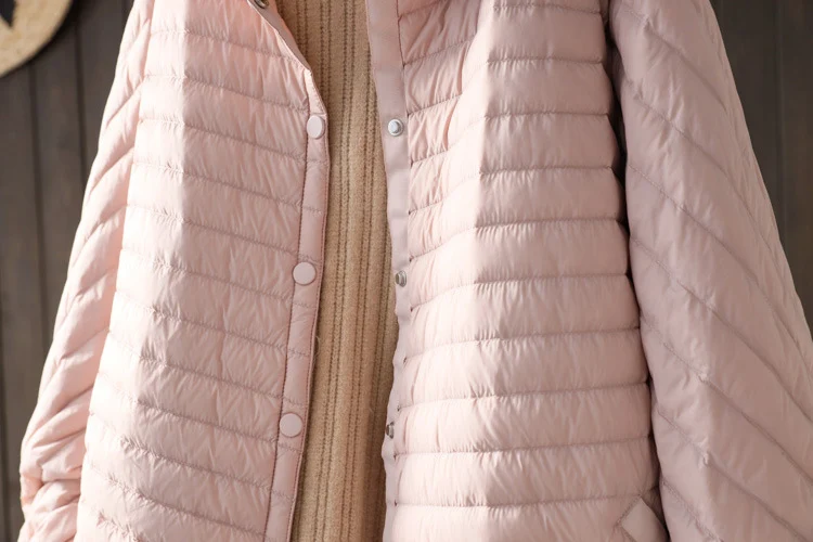 Schinteon Women Ultralight White Duck Down Jacket with Hood Over Size Loose Casual Autumn Winter Outwear Coat 2026 New