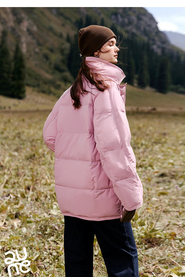 TOYOUTH Women Reversible Corduroy Down Jacket 2026 Winter New Cannelé Color Block Loose Outerwear