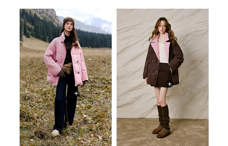 TOYOUTH Women Reversible Corduroy Down Jacket 2026 Winter New Cannelé Color Block Loose Outerwear