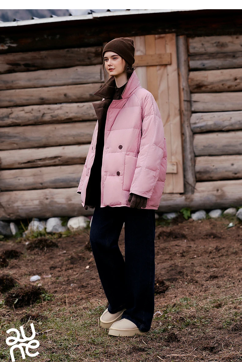 TOYOUTH Women Reversible Corduroy Down Jacket 2026 Winter New Cannelé Color Block Loose Outerwear