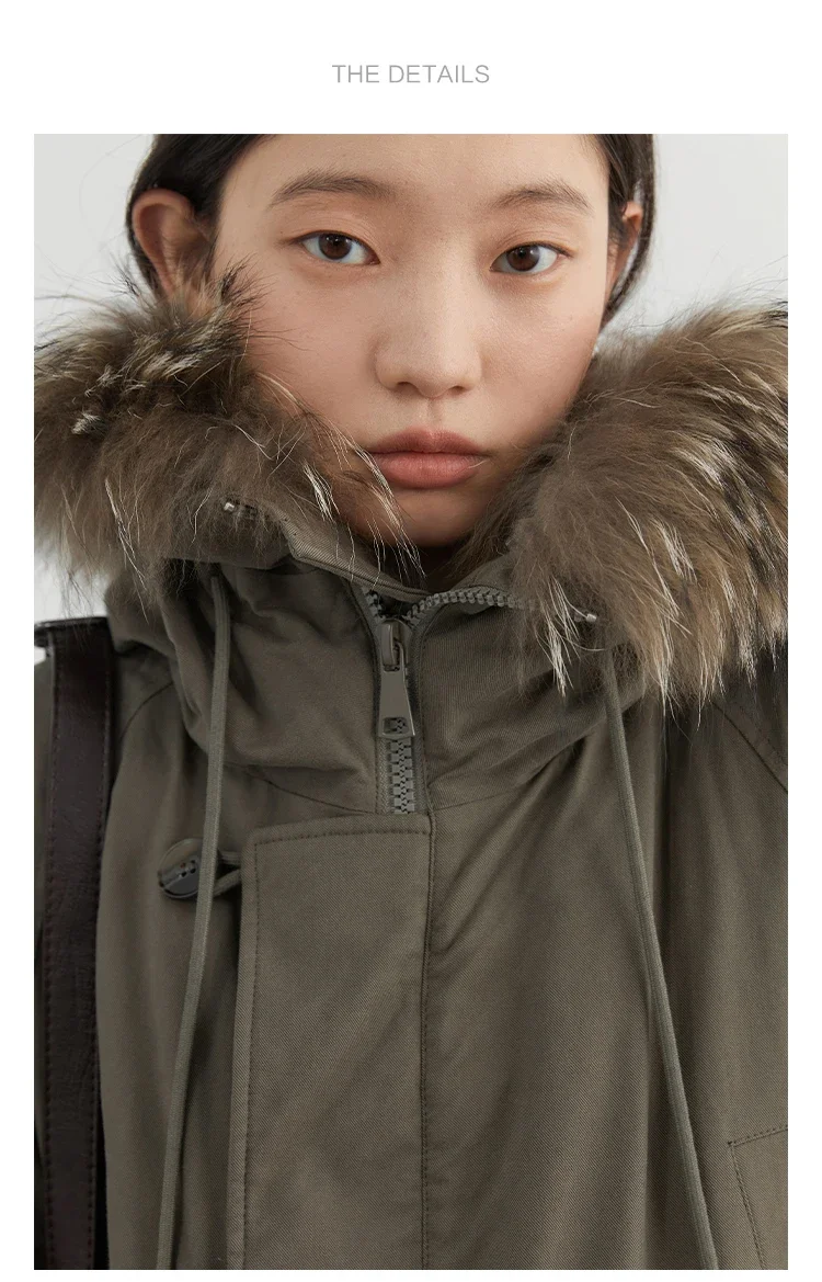 CHIC VEN Women Down Coats Casual Loose Hooded Fur Collar Warm Jackets Korean 90 White Duck Down Female Coat Autumn Winter 2026