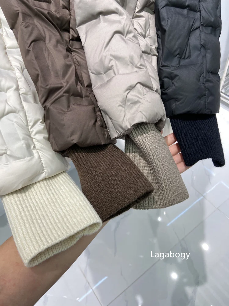 Lagabogy Autumn 2025 Winter Down Jacket Women Casual Loose Oversize White Duck Coat Warm Outerwear Hood Style Coat Office Lady