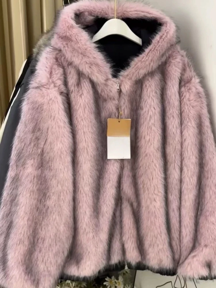 Korean Sweet Hot Girl Two Way Wear Cat Ear Design Hooded Coat Women Y2k Vintage Loose Down Jacket Winter Casual Warm Outerwear