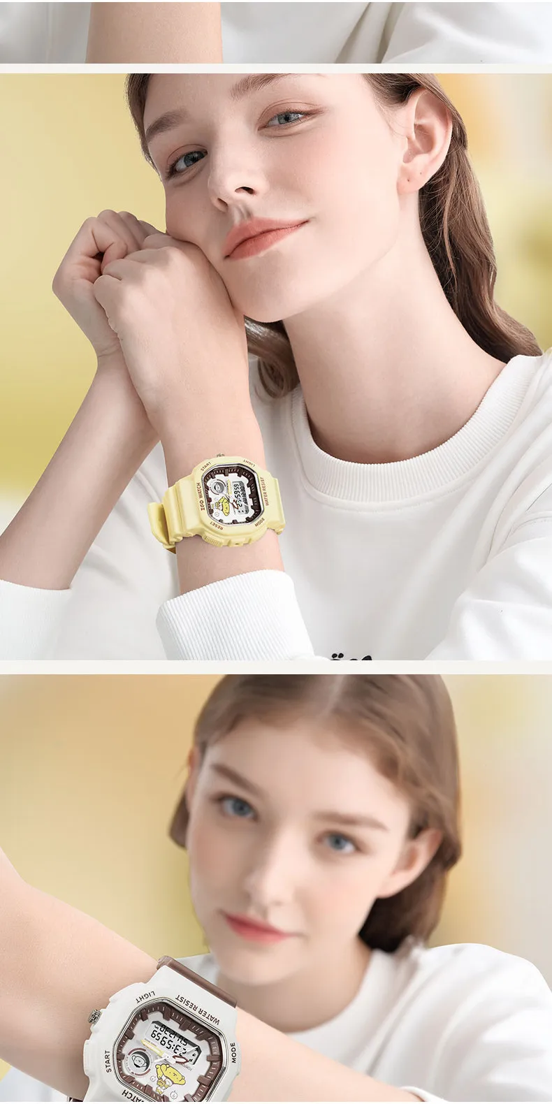 Zgo Sanrio pomporpurin kids watch for boys, waterproof with night light, sports digital chronograph watch 810