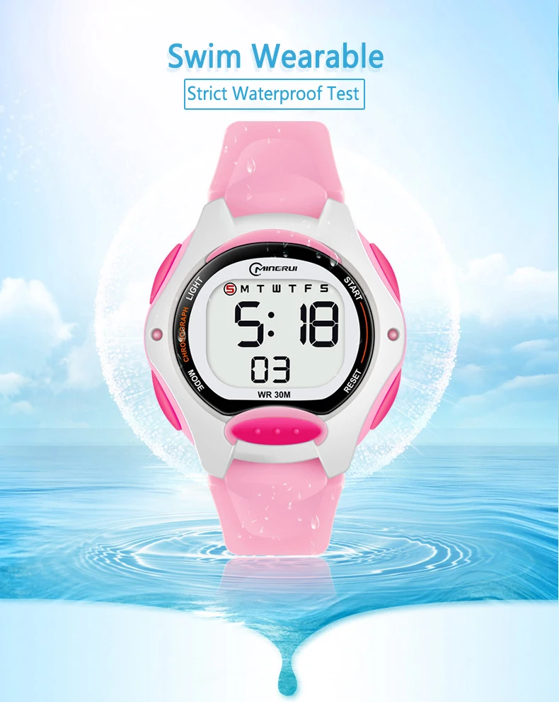 UTHAI Digital Watch Kids Electronic Wristwatch Girl Sports Waterproof Alarm Clock Exam Student Multifunctional Boys Watches Gift