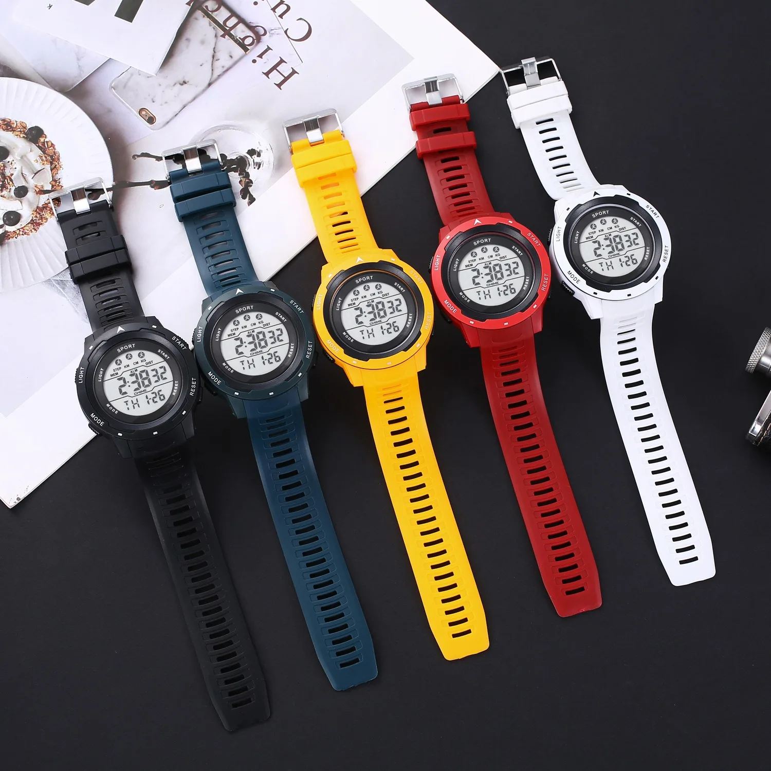 Electronic Watch for Man Outdoor Sport Watch Stopwatch Waterproof Calendar Multifunction LED Digital Clock for Men Kids Boy Teen