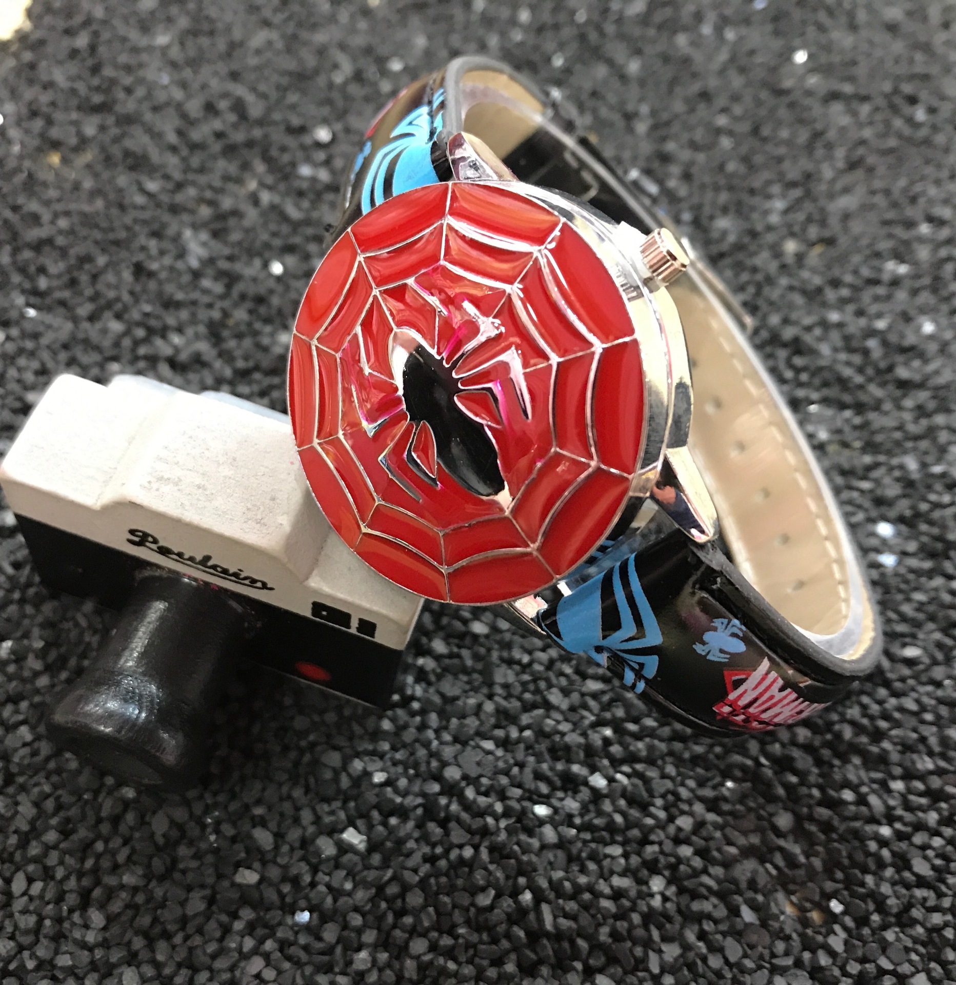 Spiderman Watches Boys Avenger Alliance Animation Cartoon Captain America Children Watch Leather Students Iron man Clock