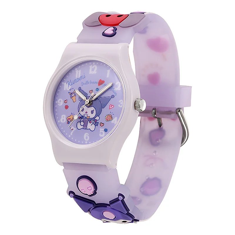 Fashio 3D Hello Kitty Watches For Girls Cartoon Pattern Kuromi Waterproof Quartz Children Watch Wrist Clock Kids Gift Reloj Nina