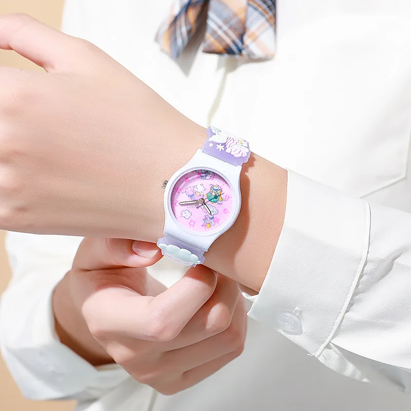 Fashio 3D Hello Kitty Watches For Girls Cartoon Pattern Kuromi Waterproof Quartz Children Watch Wrist Clock Kids Gift Reloj Nina