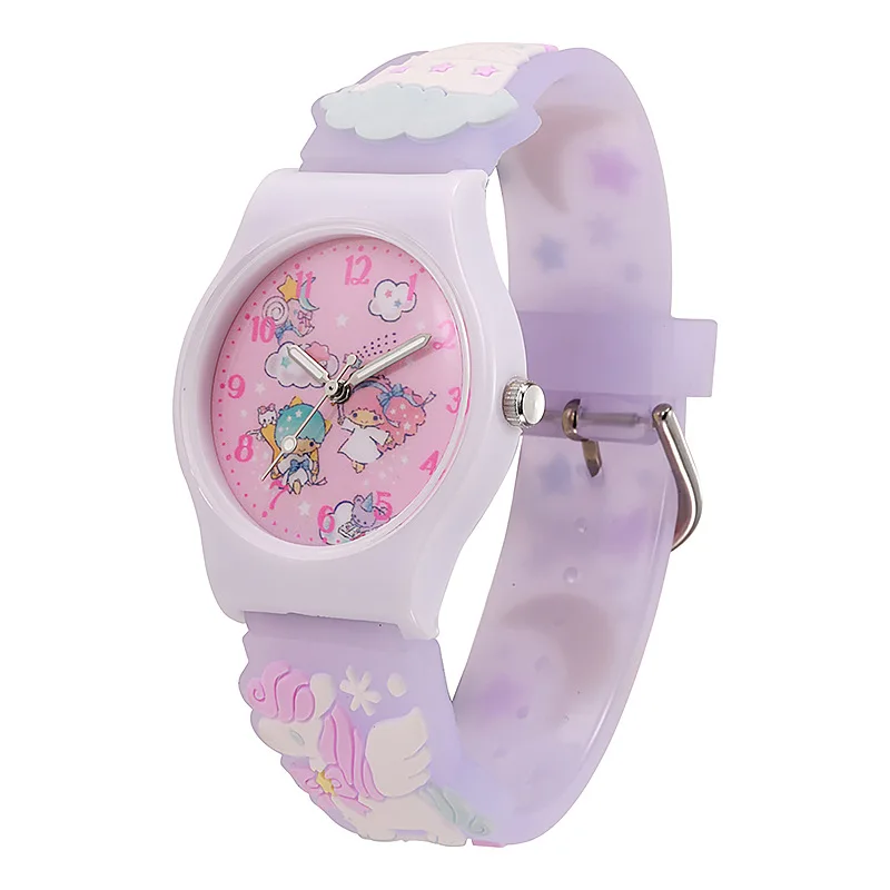 Fashio 3D Hello Kitty Watches For Girls Cartoon Pattern Kuromi Waterproof Quartz Children Watch Wrist Clock Kids Gift Reloj Nina