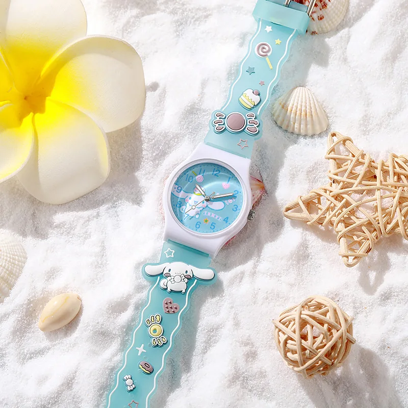 Fashio 3D Hello Kitty Watches For Girls Cartoon Pattern Kuromi Waterproof Quartz Children Watch Wrist Clock Kids Gift Reloj Nina