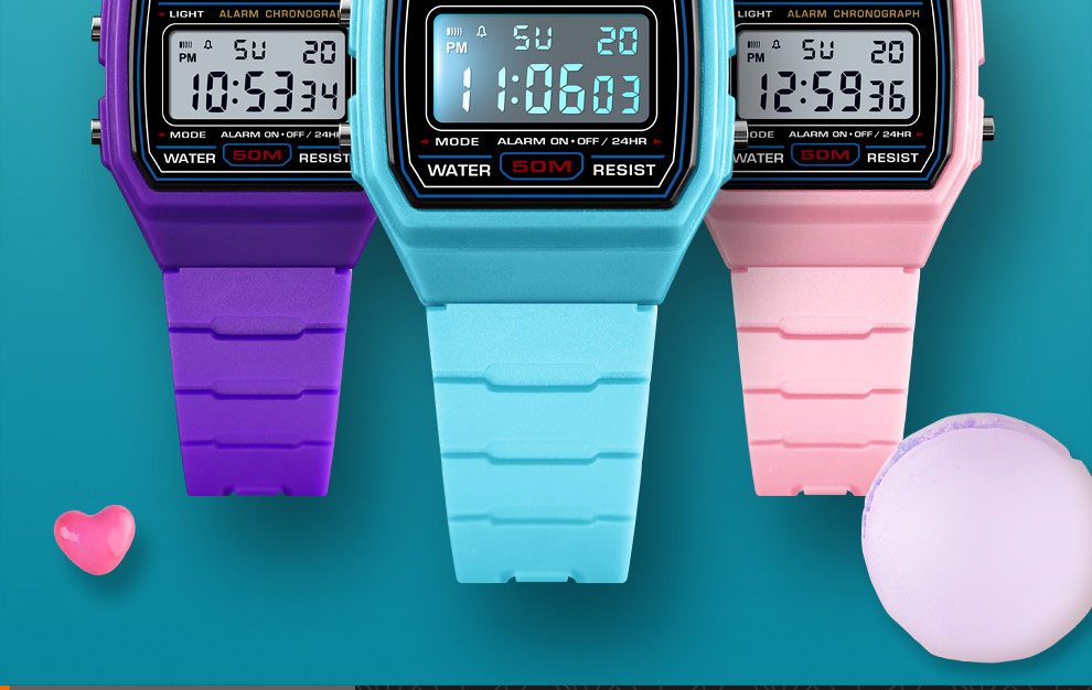 SKMEI 1460 Alarm Clock Luminous Digital Watches Relogio Children Watch Kids Watches Sports Style Waterproof Wristwatch