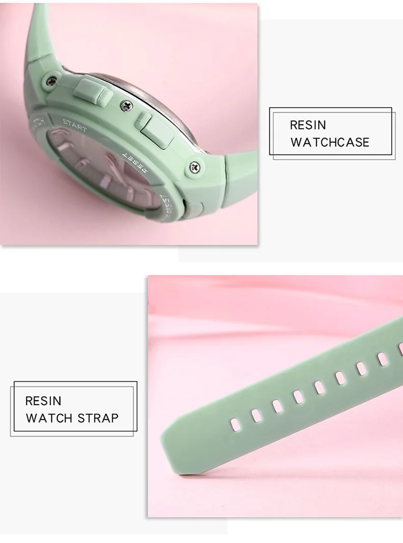 SANDA 6005 Dual Display Electronic Watches Fashion Outdoor Leisure Silicone Strap Student Wrist Watch for Boy and Girl