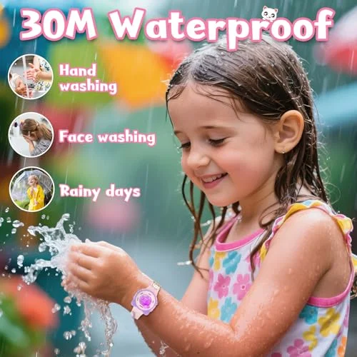 Girls And Boys Cute Meow Star Watches Kids Children's Junior High School Waterproof Alarm Clock Electronic Watch
