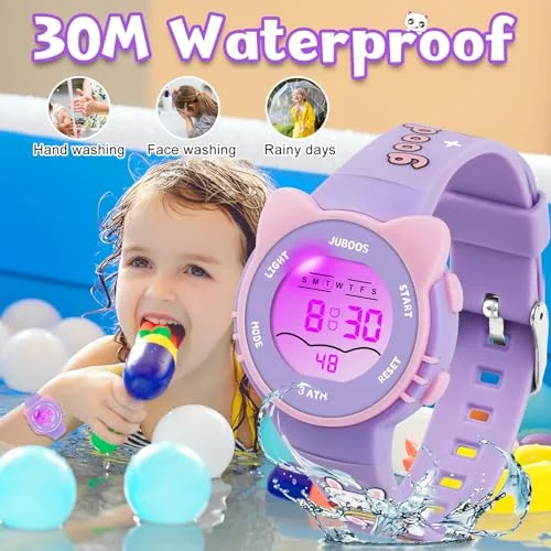Girls And Boys Cute Meow Star Watches Kids Children's Junior High School Waterproof Alarm Clock Electronic Watch