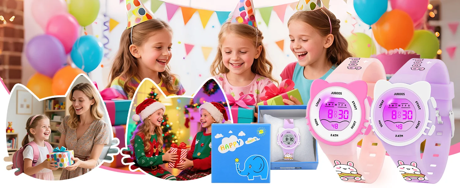 Girls And Boys Cute Meow Star Watches Kids Children's Junior High School Waterproof Alarm Clock Electronic Watch