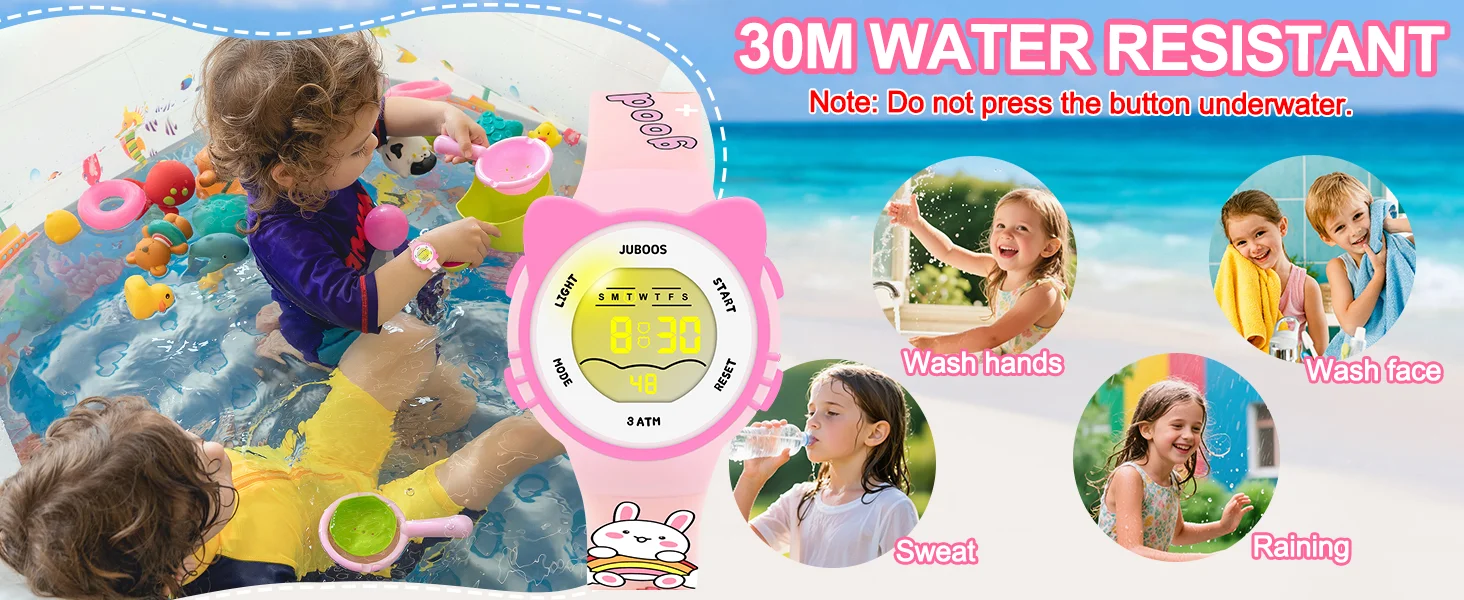 Girls And Boys Cute Meow Star Watches Kids Children's Junior High School Waterproof Alarm Clock Electronic Watch