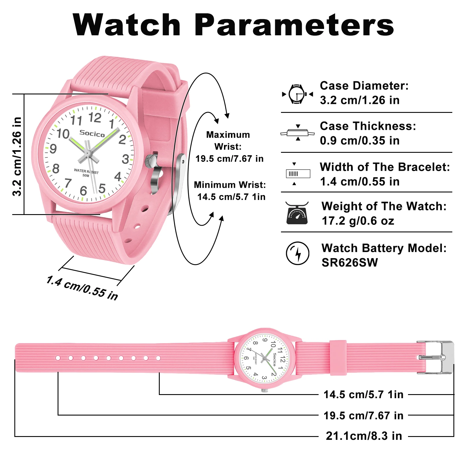 Sport Kids Watch for Kids Waterproof Luminous Children's Electronic LED Watch Fashion Multi-function Week Display Kids Watch
