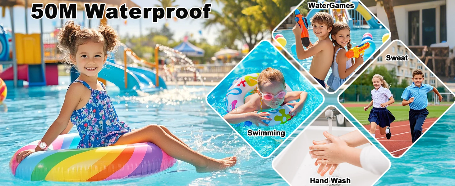 Sport Kids Watch for Kids Waterproof Luminous Children's Electronic LED Watch Fashion Multi-function Week Display Kids Watch