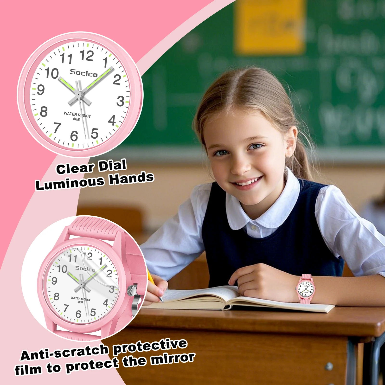 Sport Kids Watch for Kids Waterproof Luminous Children's Electronic LED Watch Fashion Multi-function Week Display Kids Watch