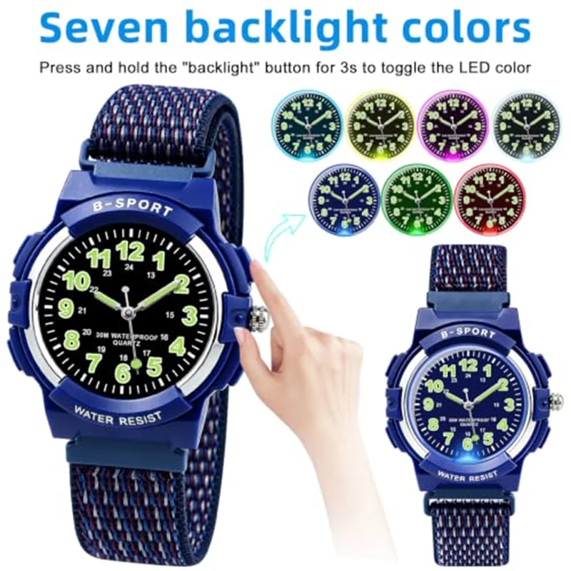 Socico New Sport Kid Watches For Girls Boys Gift Personality Clock Easy Read Children Silicone Flash Quartz Wristwatches