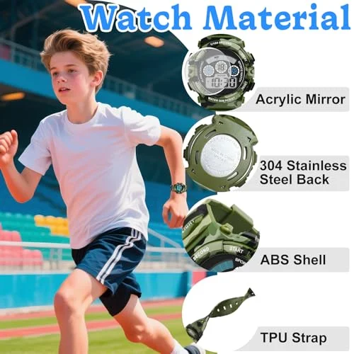 Socico Student Sport Watches For Kids Colorful Electronic Watches 50M Waterproof Clock Children Digital Watch For Boys Girls
