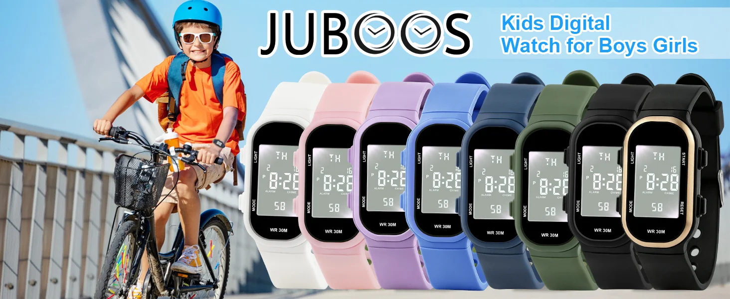 Socico Digital Watch Student Electronic Outdoor Sports Boy Luminous Waterproof MultiFunction Watch Retro Square Watch