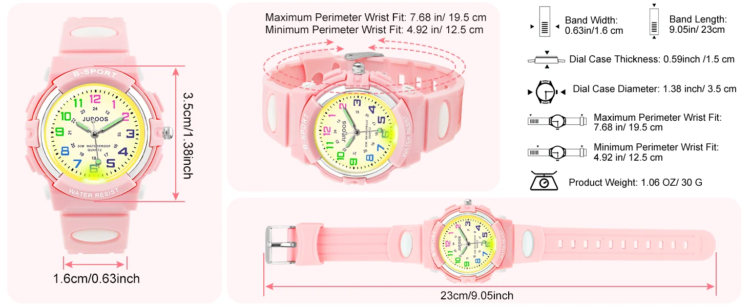 Socico Luminous Hands Boys Girls Fashion Camouflage Quartz Watches Children Kids Students Digital Cool Waterproof Clocks