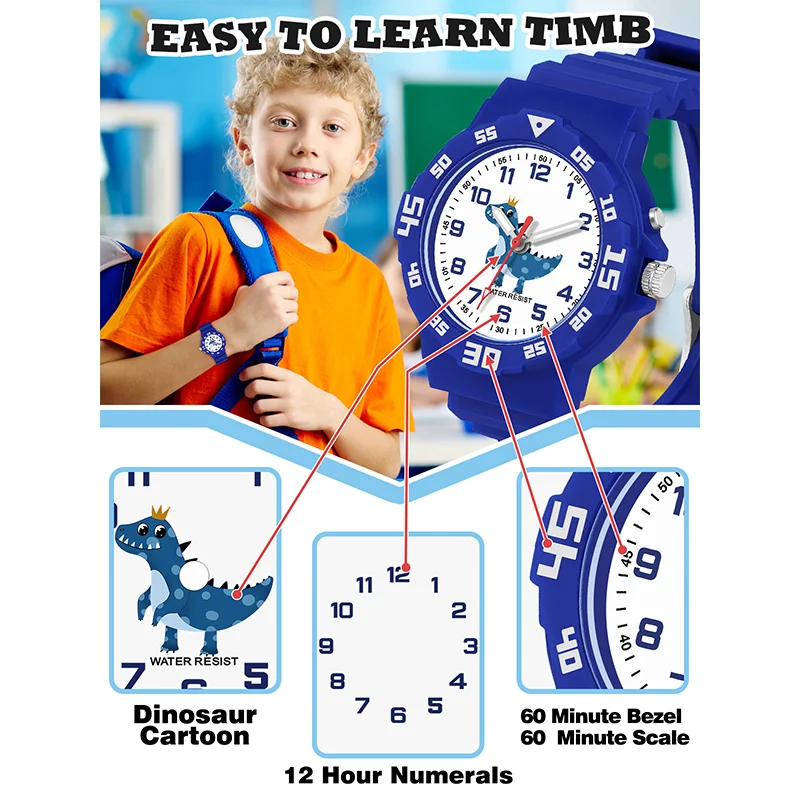 Socico Children's Watch Simple Digital Quartz Watches Casual Sports Purple Silicone Girls Clock Gift Wristwatch