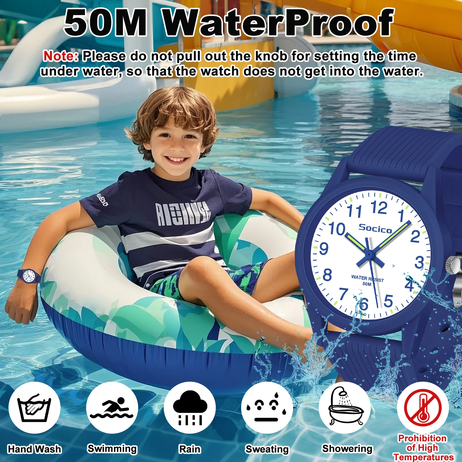 Socico Fashion Cartoon Children's Watch Soft Band Strap For Boys Girls Quartz Women Watch Christmas Gift Kids Analog Watch
