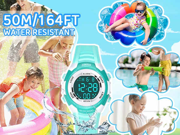 Socico Fashion Kids Sports Watches 7-colors Luminous Multifunction LED Digital Watch Boys and Girls Student Children's Watches