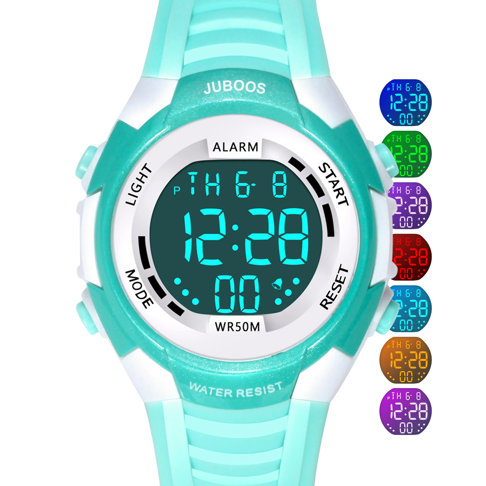 Socico Fashion Kids Sports Watches 7-colors Luminous Multifunction LED Digital Watch Boys and Girls Student Children's Watches