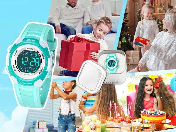 Socico Fashion Kids Sports Watches 7-colors Luminous Multifunction LED Digital Watch Boys and Girls Student Children's Watches