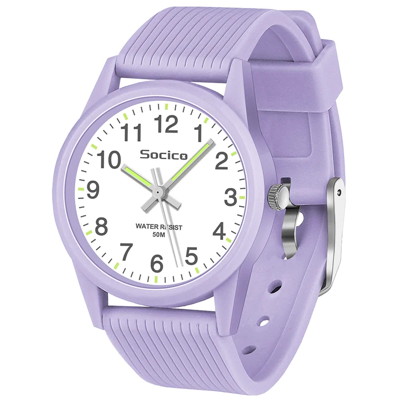 SOCICO Kids Watch Fashion Quartz Boys and Girls Silicone Strap Students Wrist Watch Student Clock Gift