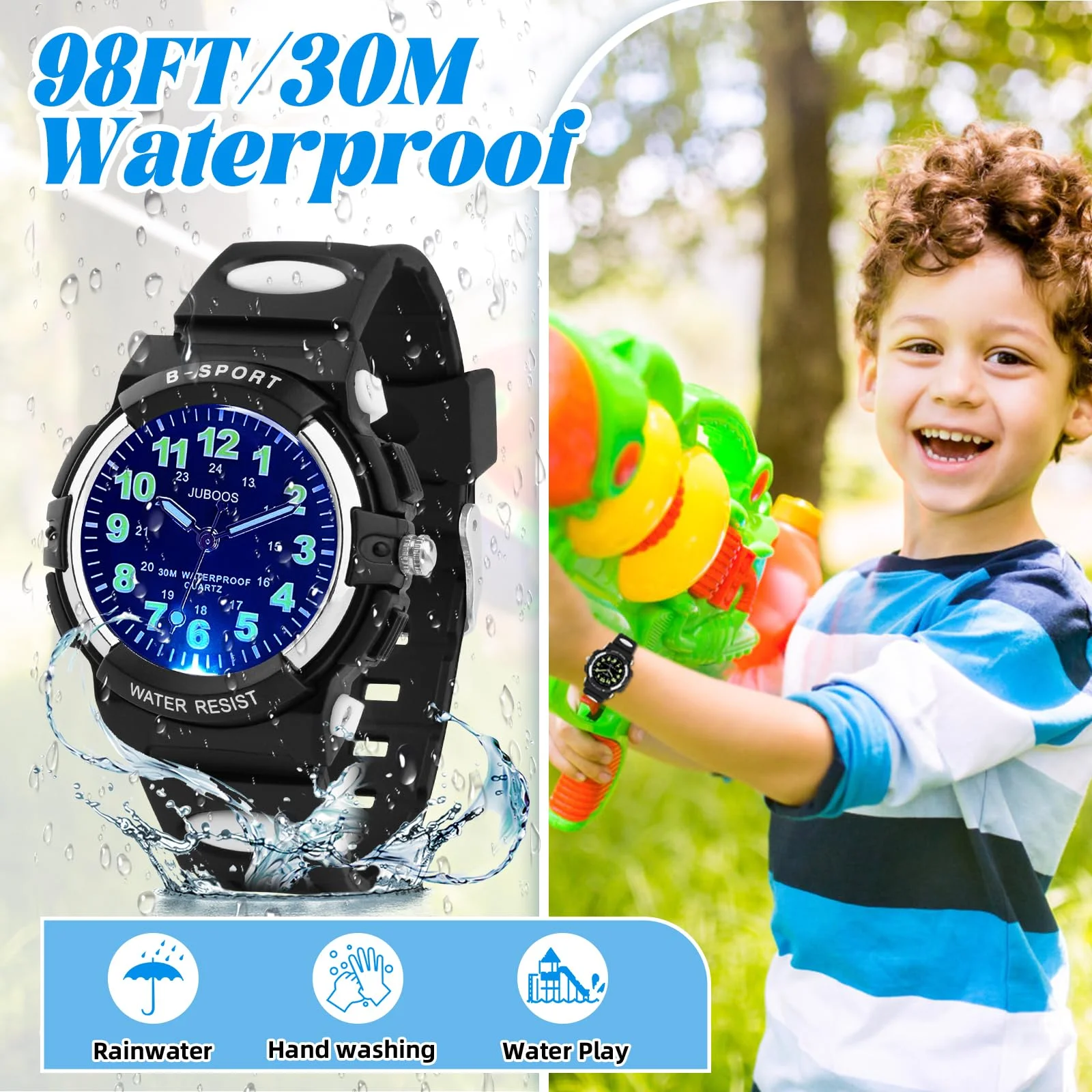 Waterproof Sport Children Watch LED Digital Kids Watches Luxury Electronic Watch for Kids Children Boys Girls Gifts