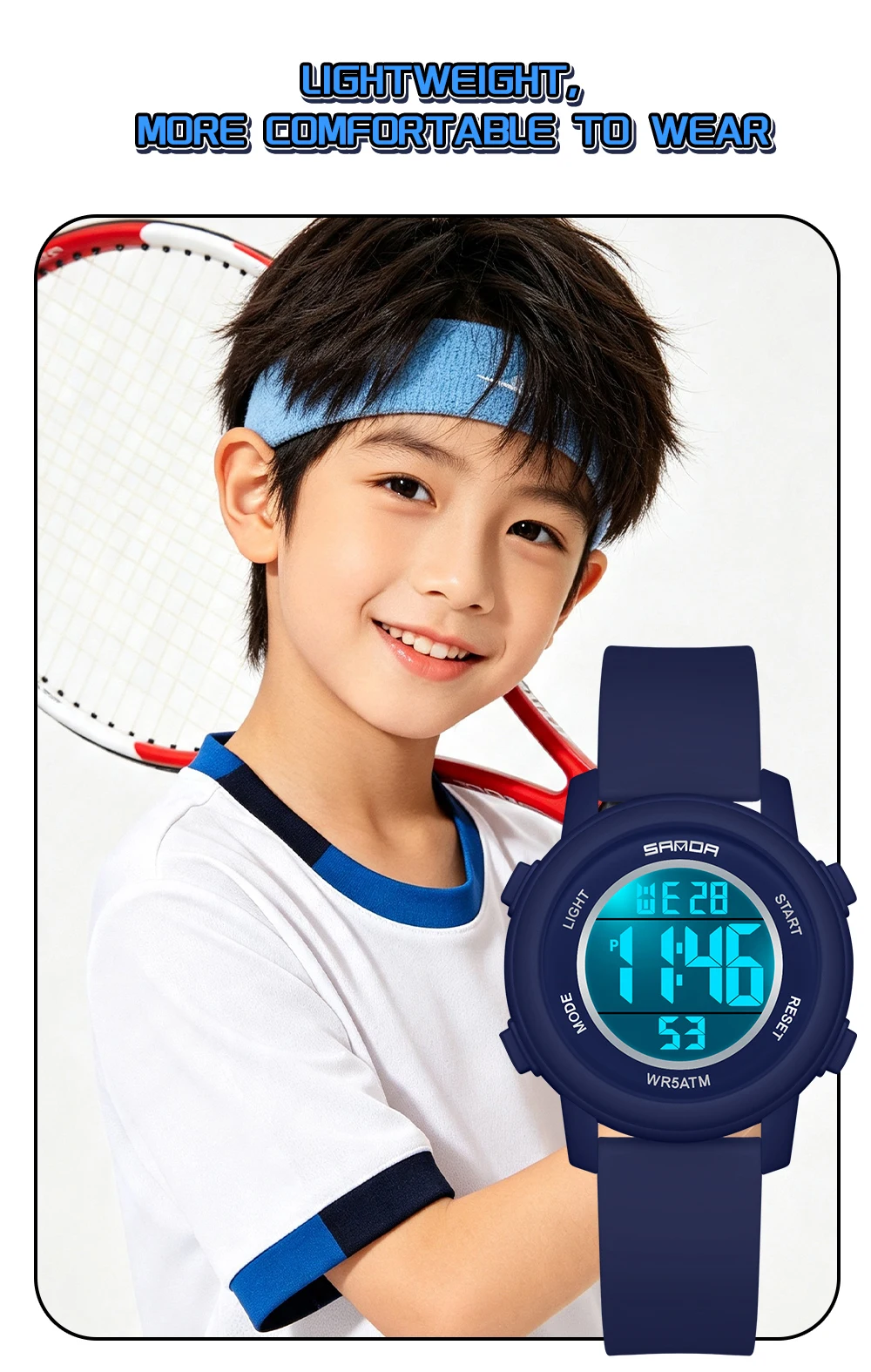 SANDA 9518 New Digital Watch Men Women Sport Wristwatch Top Brand Luxury LED Stopwatch Waterproof Male Girl Electronic Clock