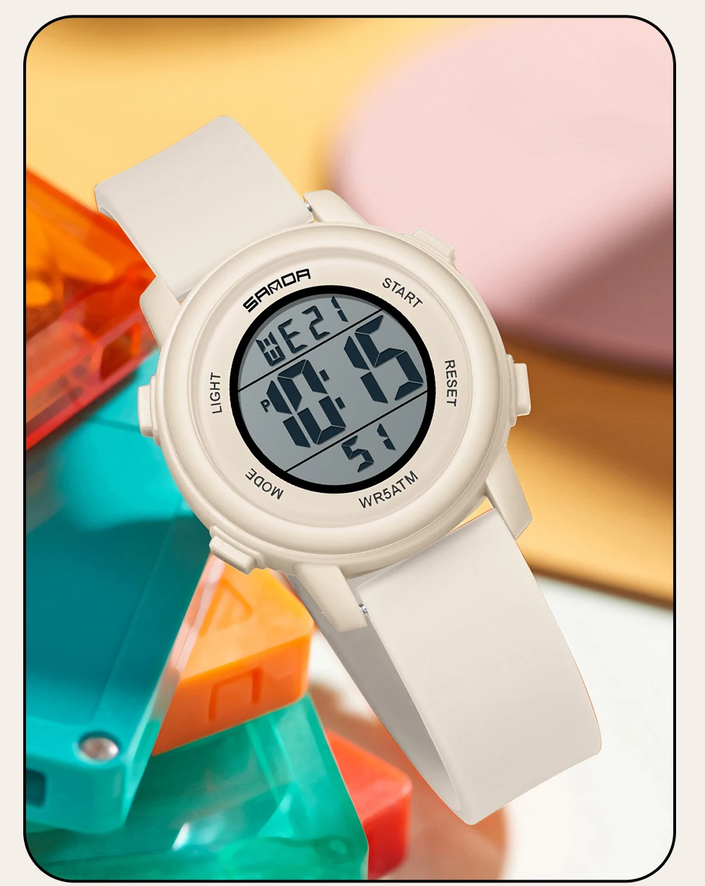 SANDA 9518 New Digital Watch Men Women Sport Wristwatch Top Brand Luxury LED Stopwatch Waterproof Male Girl Electronic Clock