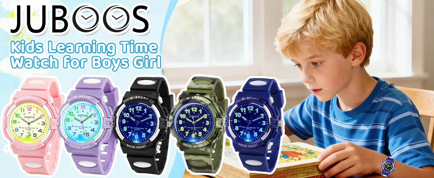 Socico Children's Watches for Boy Girl Color LED Display Digital Alarm Clock Waterproof Sports Kids Wristwatches
