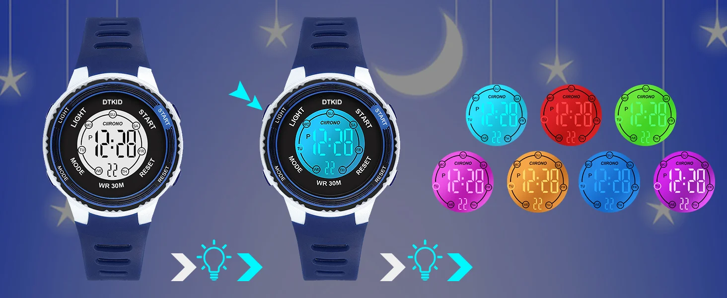 Children Watch Sport Kids Watches Silicone Strap Waterproof Digital Watch For Kid Children Student Girl Boy Wristwatch Clock