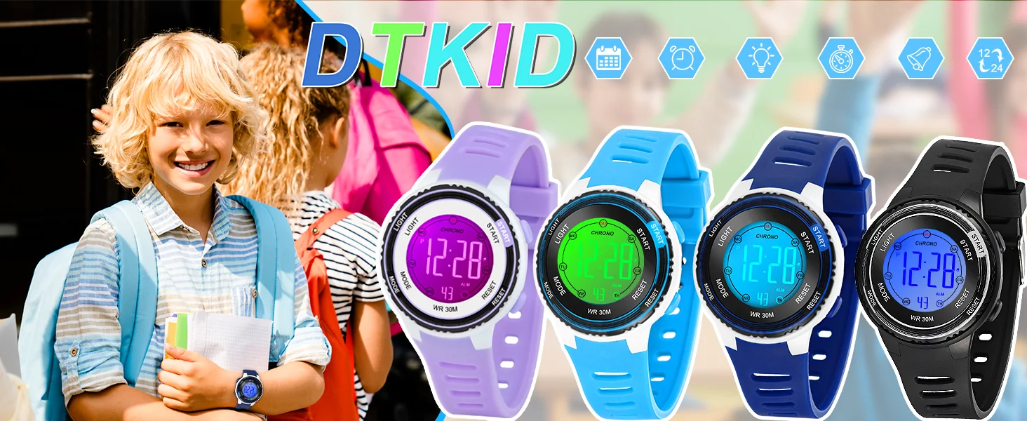 Children Watch Sport Kids Watches Silicone Strap Waterproof Digital Watch For Kid Children Student Girl Boy Wristwatch Clock
