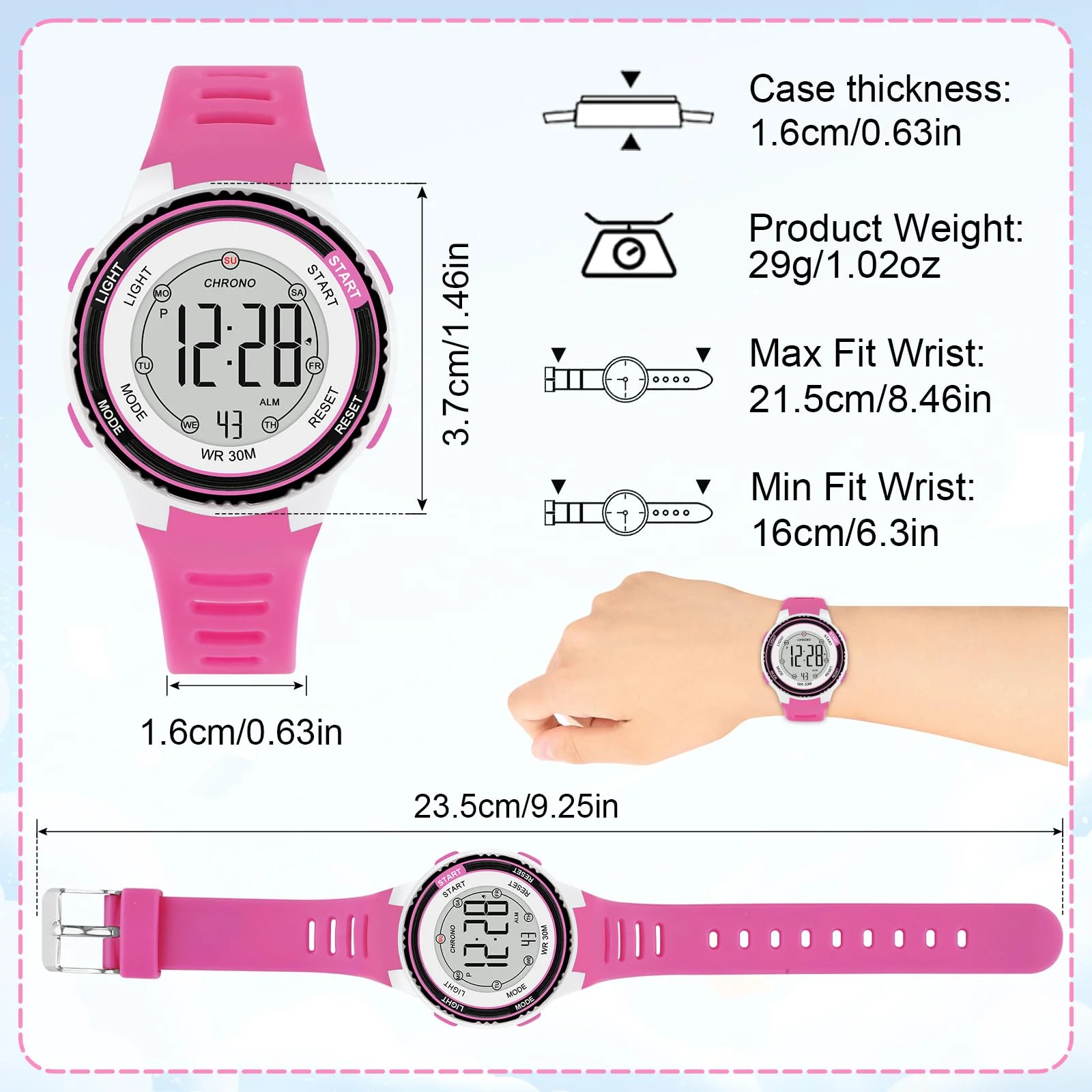 Children Watch Sport Kids Watches Silicone Strap Waterproof Digital Watch For Kid Children Student Girl Boy Wristwatch Clock