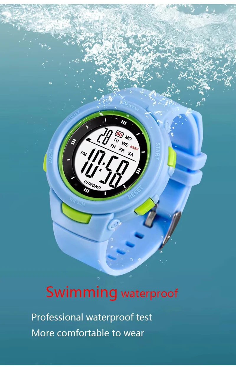 Kids Watches Fashion Luminous Waterproof Alarm Clock Smart Watches Boys and Girls Student Electronic Watch Gift UTHAI CE49