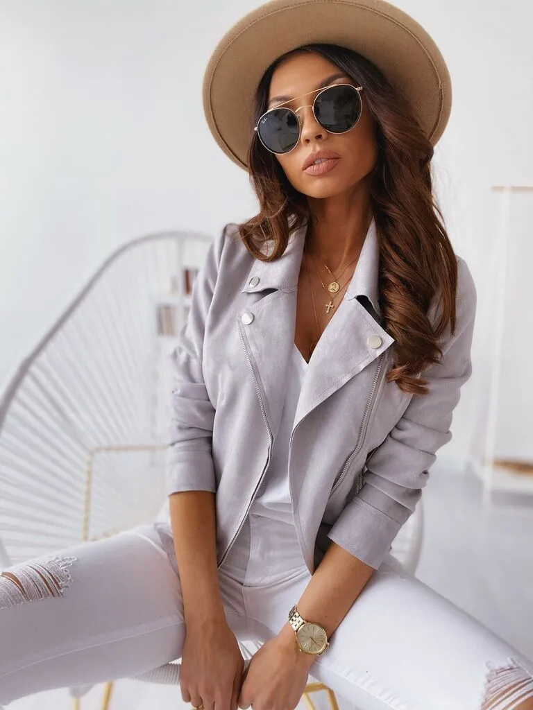 Casual Zipper Coat Japanese Korean Casual Regular Length with Lapel Collar Long Sleeve Single Medium Thickness Women Coat