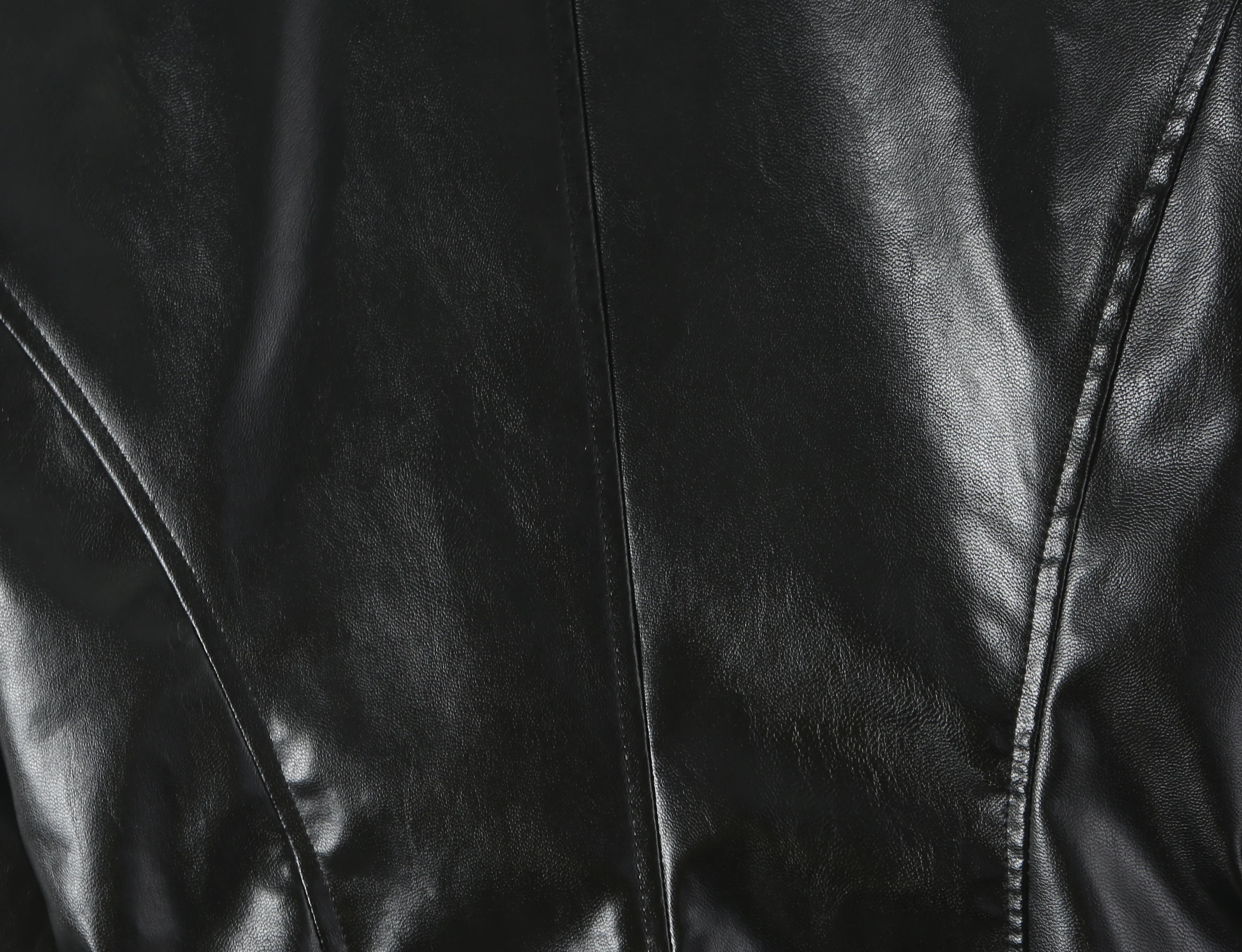 Autumn Women High Street Stand Collar Black PU Leather Blazer Slim Fit Front Hook Buttons Coat Outerwear