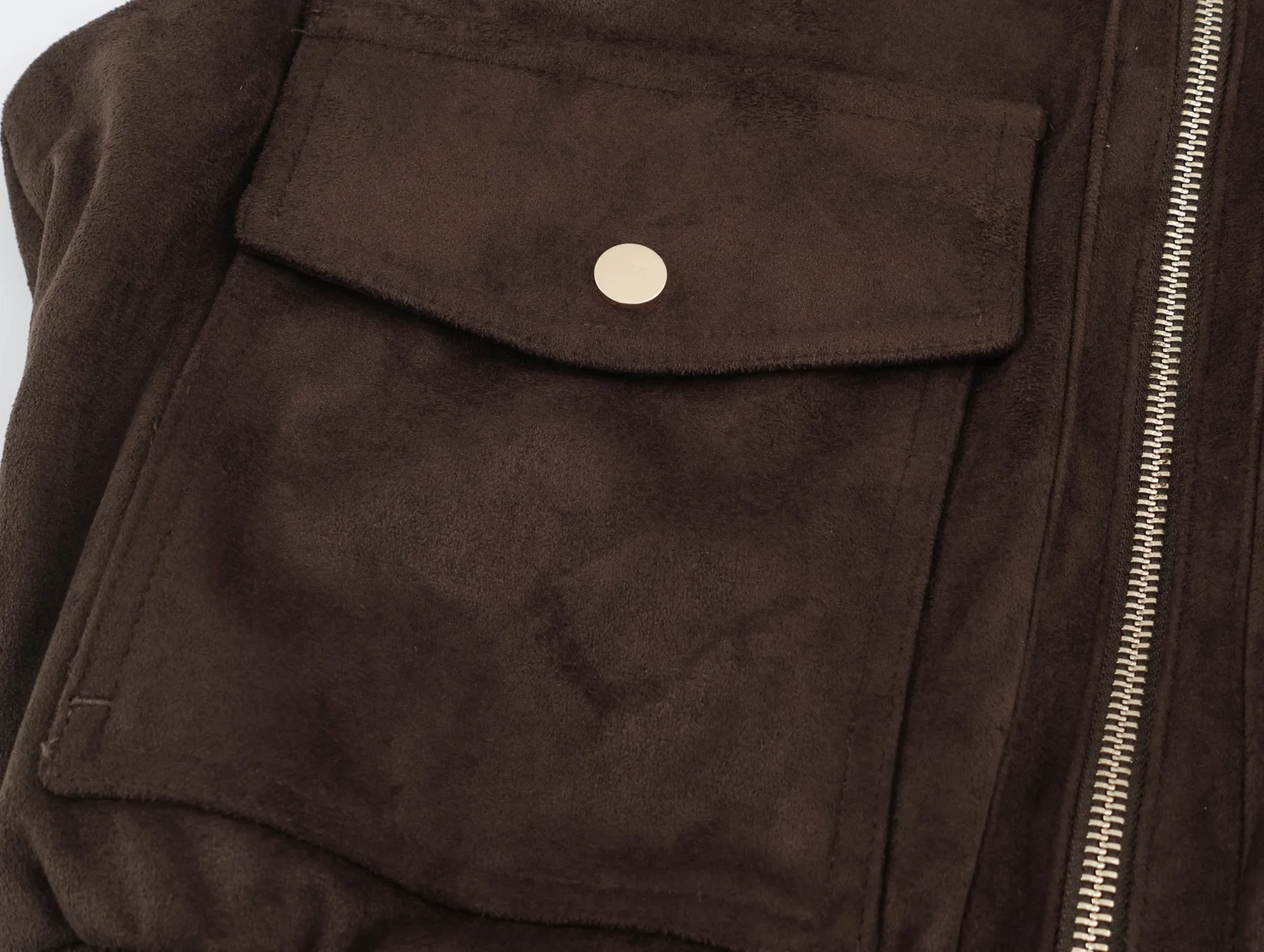 2026 Autumn Women's Elegant Coffee Faux Leather Suede Vest Jackets Lady Retro Pockets Zipper Sleeveless Waistcoats Streetwear